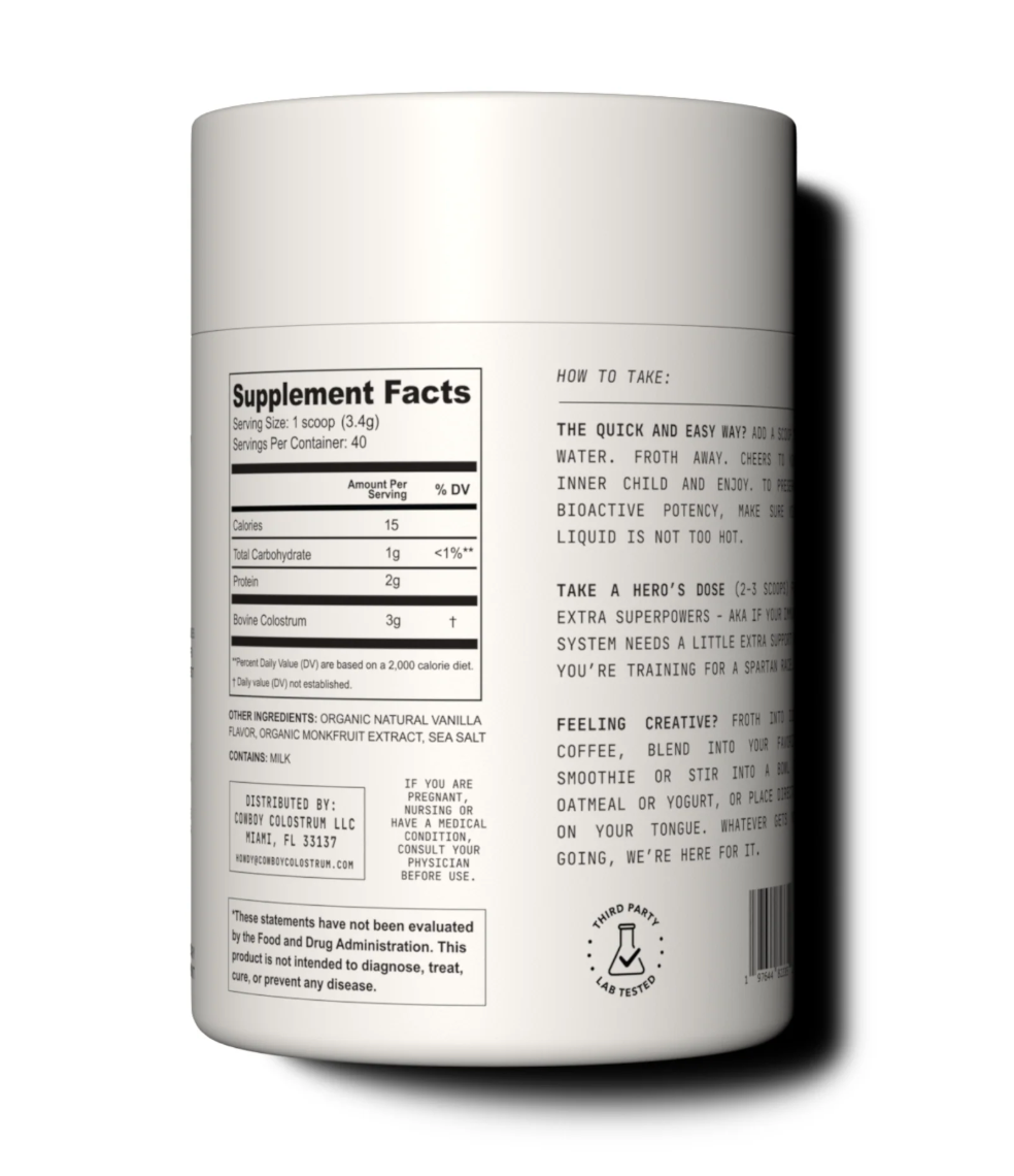 Cowboy Vanilla Colostrum