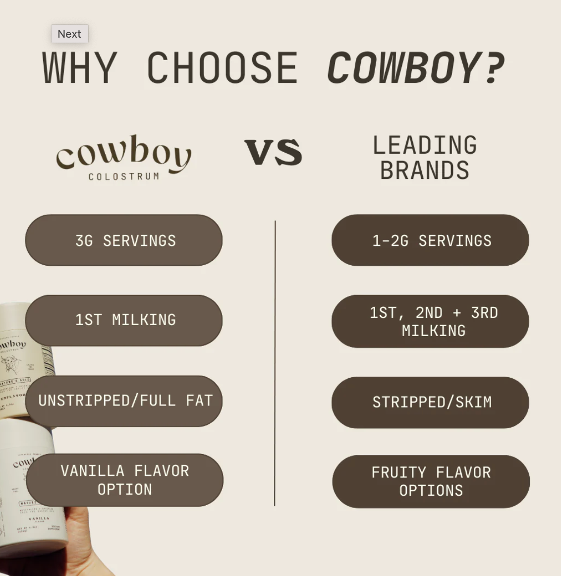 Cowboy Vanilla Colostrum