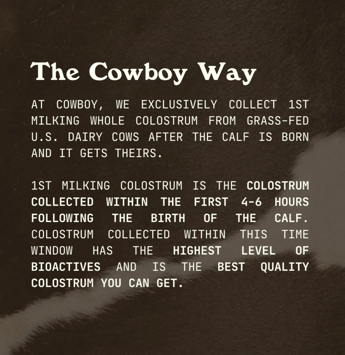 Cowboy Vanilla Colostrum