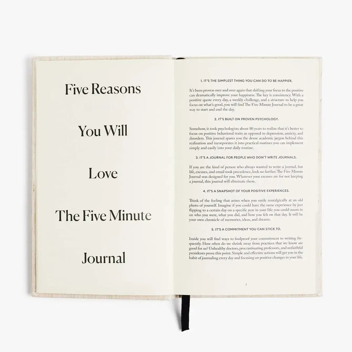 The Five Minute Journal Black